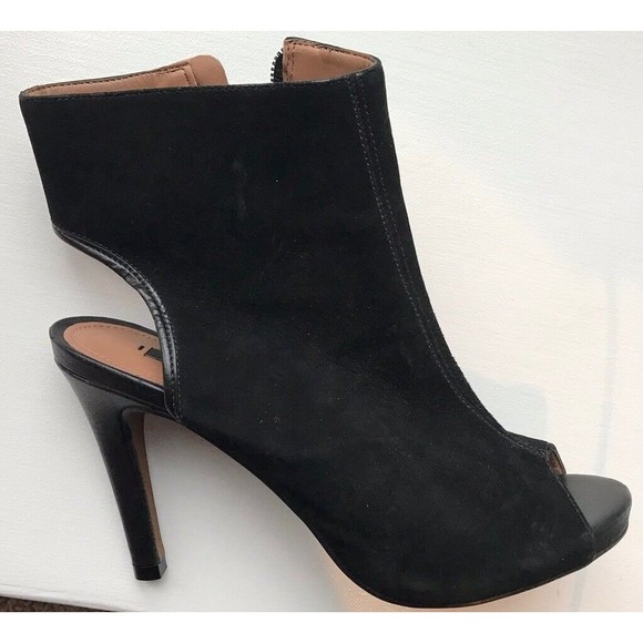 Arezzo Shoes - Arezzo Sandals High Heel Booties Black Suede Leather Sz 5 6 B Eu 36 Stilettos